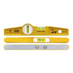 STABILA Wasserwaage Type 81 SM Torpedo 25 cm mit Seltenerd-Magnetsystem und Gürteltasche