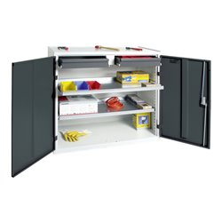 Stumpf Werkzeug- und Materialschrank 3000, RAL 7035/7016, 2 Schubladen, 2 Wannen
