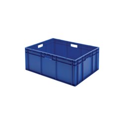 Transportstapelbehälter L800xB600xH320mm grau PP Seitenwände geschl.LA-KA-PE