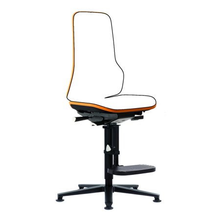 bimos Arbeitsstuhl Neon Basisst. Gleiter Aufstiegh. Flexb. orange Sitzh. 590-870 ohne Polster