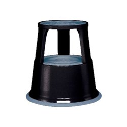 Rollhocker Stahlbl.schwarz H.mit/o.Belast.430/440mm D.oben 295mm D.unten 435mm