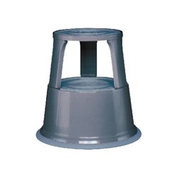 Rollhocker Stahlbl.grau H.mit/o.Belastung 430/440mm D.oben 295mm D.unten 435mm