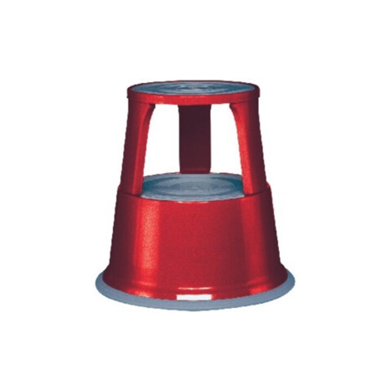 Rollhocker Stahlblech rot H.430mmxD.oben/unten 290/435mm Trgf.150kg