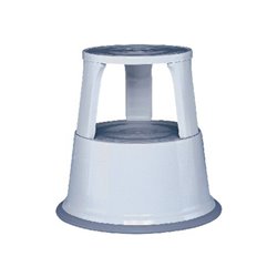 Rollhocker Stahlbl.lichtgrau H.mit/o.Belast.430/440mm D.oben 295mm D.unten 435mm