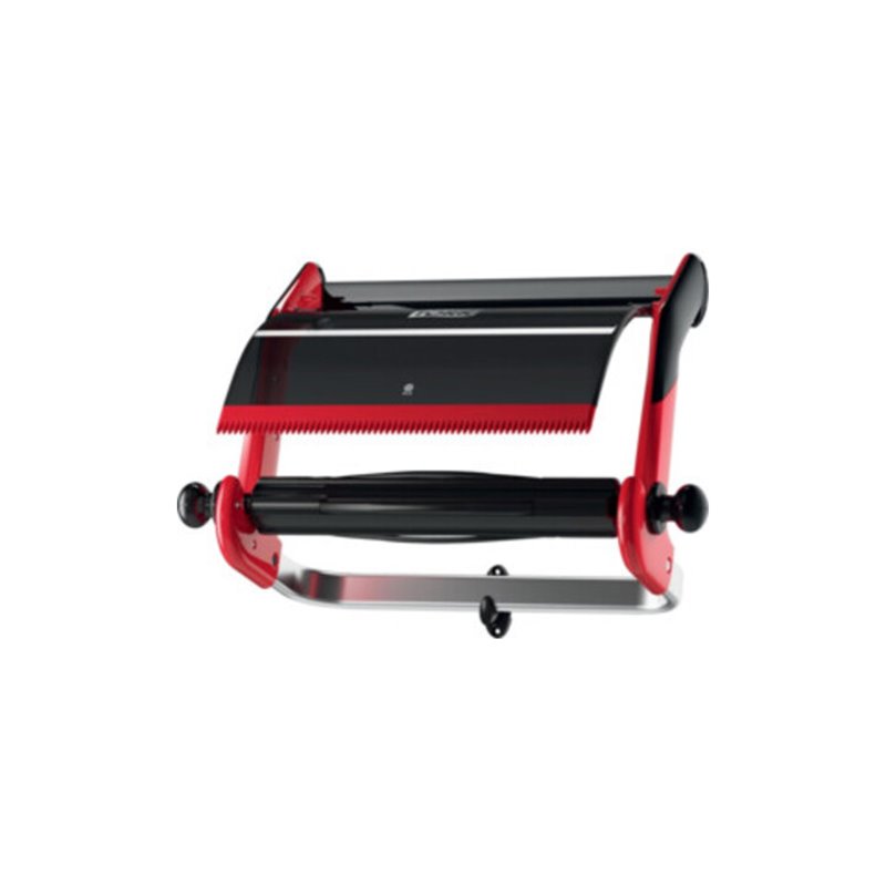Tork Putztuchwandhalter Ku./Metall rot/schwarz B.646xH.463xT.274mm f. Rollen-B.430mm