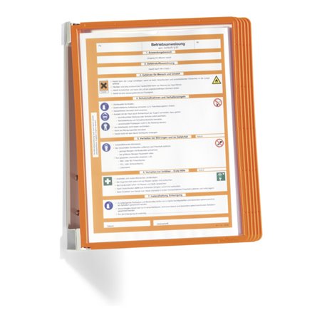 Durable Wandhalter VARIO wall 5 Sichttafeln Orange