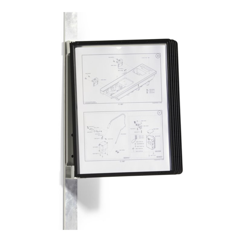 Durable Sichttafelwandhalter VARIO wall 5 Sichttafeln magnet