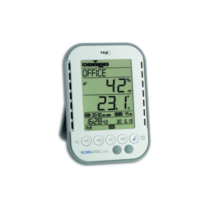 Thermo-Hygrometer Messber.0 b.50GradC/Luft 1-99% H137xB98xT26mm Ku.