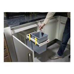 Hailo Multi-Box duo L, Einbau-Mülleimer, 2x14 ltr