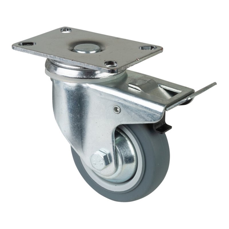 BS Rollen Apparaterolle C120.A85.081 Lenkrolle mit Totalfeststeller, Raddurchmesser 80 mm,