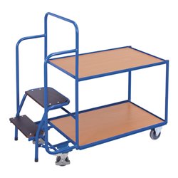 VARIOfit Kommissionierwagen mit 2 Ladeflächen niedrig