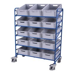 VARIOfit Eurokastenwagen mit 15 Kunststoffkästen