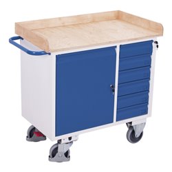 VARIOfit Werkstattwagen mit 6 Schubladen und Rand
