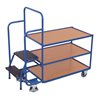 VARIOfit Kommissionierwagen mit 3 Ladeflächen niedrig