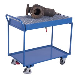 VARIOfit Tischwagen mit 2 Ladeflächen und Gitterrost