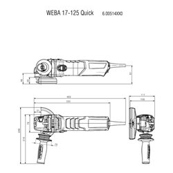 Metabo Winkelschleifer WEBA 17-125 Quick Karton