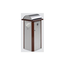 VAR Abfallsammler/Ascher Kombination AG 60 silber 4,5 l/2x 60 l