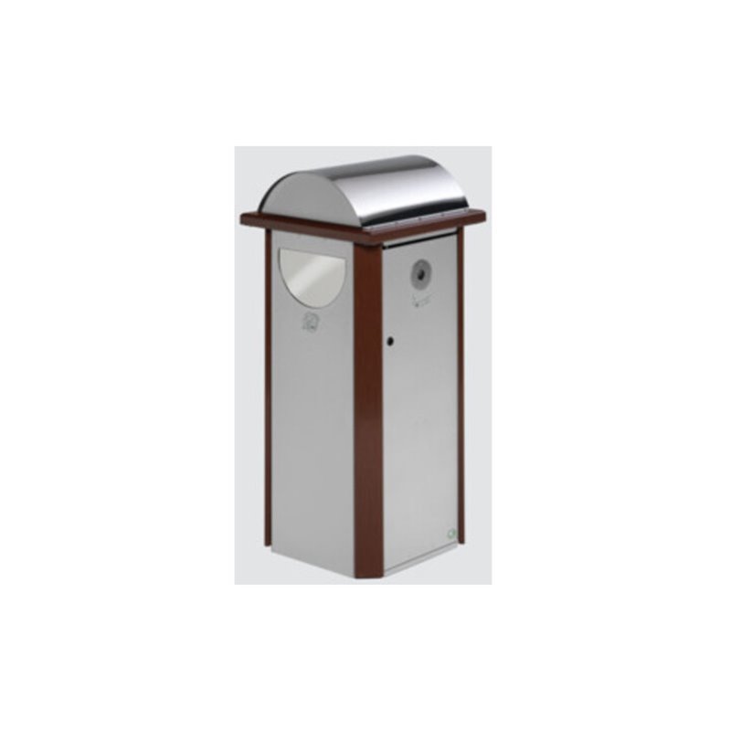 VAR Abfallsammler/Ascher Kombination AG 60 silber 4,5 l/2x 60 l