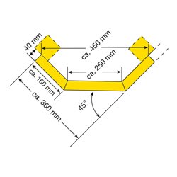 Moravia RammPlanke Ecke außen fb gelb