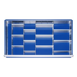 Rau Schubladen-Einteilungs-Set Schublade-XXL H 180-360mm 4 Trenn + 16 Steckwände