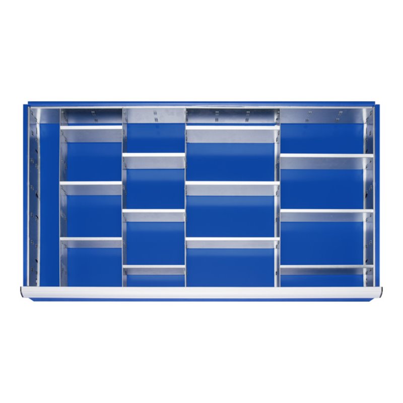 Rau Schubladen-Einteilungs-Set Schublade-XXL H 60-90mm 4 Trenn + 16 Steckwände