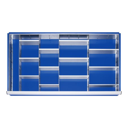 Rau Schubladen-Einteilungs-Set Schublade-XXL H 60-90mm 4 Trenn + 16 Steckwände