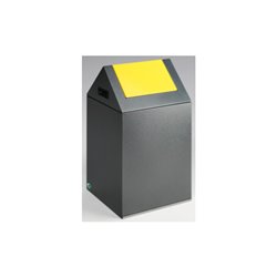 VAR Wertstoffsammelgerät WSG 40 S Korpus antik-silber Einwurfklappe gelb 43 l