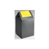 VAR Wertstoffsammelgerät WSG 40 S Korpus antik-silber Einwurfklappe gelb 43 l
