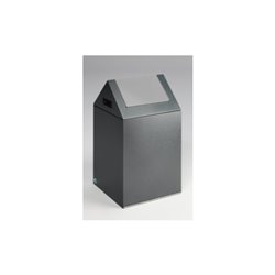 VAR Wertstoffsammelgerät WSG 40 S Korpus antik-silber Einwurfklappe silber 43 l