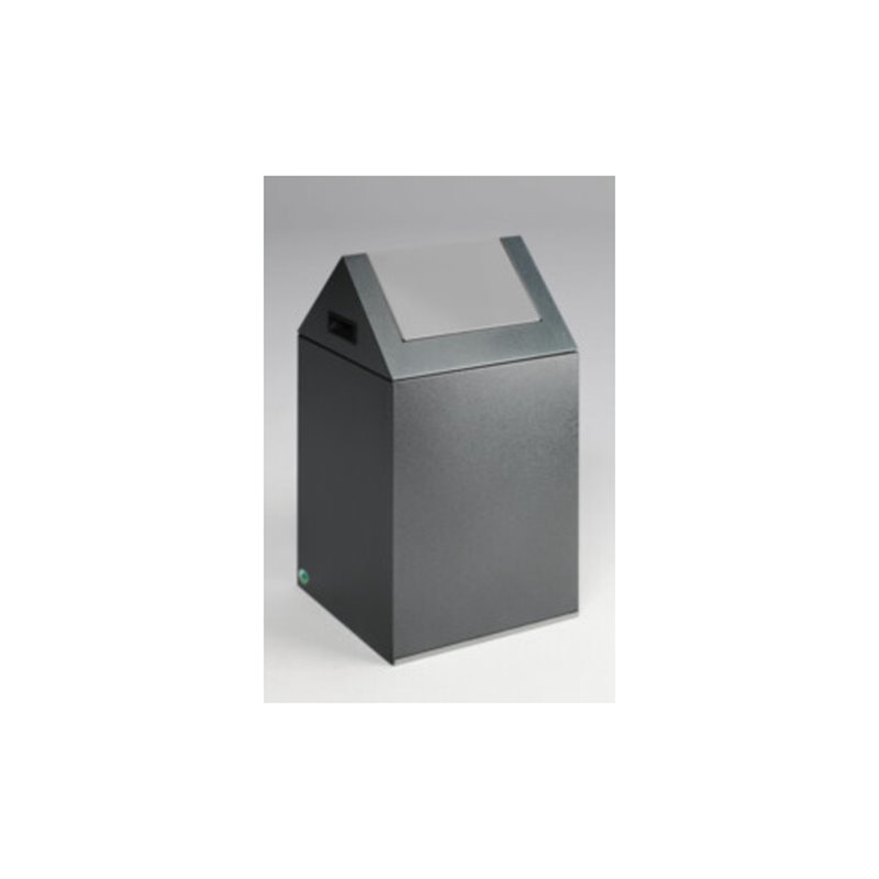 VAR Wertstoffsammelgerät WSG 40 S Korpus antik-silber Einwurfklappe silber 43 l
