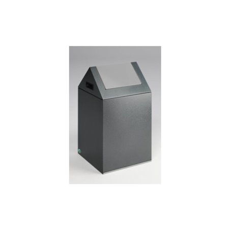 VAR Wertstoffsammelgerät WSG 40 S Korpus antik-silber Einwurfklappe silber 43 l