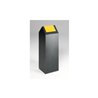 VAR Wertstoffsammelgerät WSG 85 S Korpus antik-silber Einwurfklappe gelb 89 l