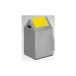 VAR Wertstoffsammelgerät WSG 40 S Korpus silber Einwurfklappe gelb 43 l