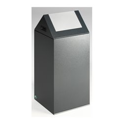 VAR Wertstoffsammelgerät WSG 55 S Korpus antik-silber Einwurfklappe silber 60 l