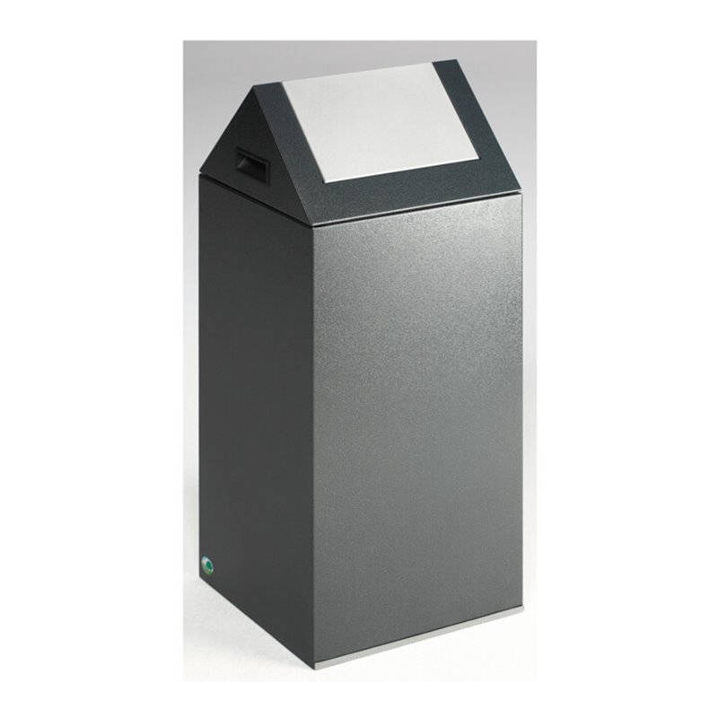 VAR Wertstoffsammelgerät WSG 55 S Korpus antik-silber Einwurfklappe silber 60 l