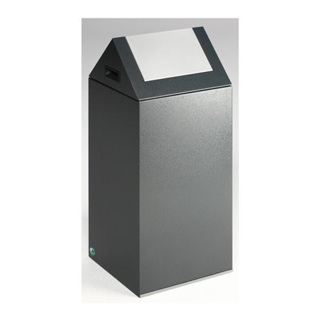 VAR Wertstoffsammelgerät WSG 55 S Korpus antik-silber Einwurfklappe silber 60 l