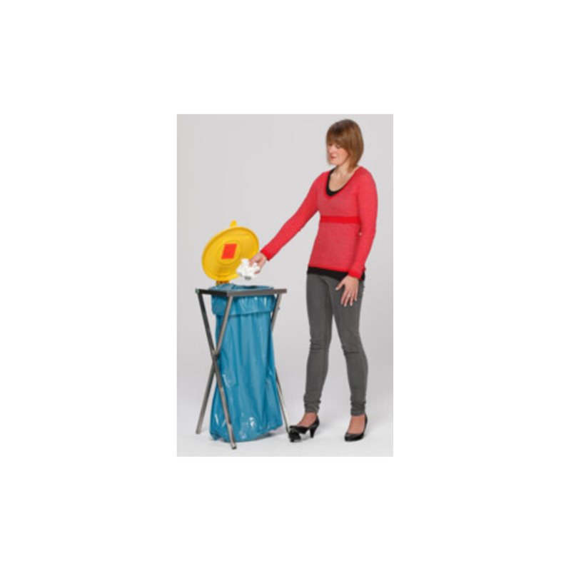 VAR Scherenständer mit Fußpedal Deckel gelb