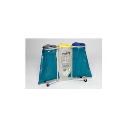 VAR WS 3-fach fahrbar (4 Rollen) KS-Deckel gelb blau silber