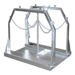 Bauer Südlohn Stahlflaschen-Palette SFP 8, feuerverzinkt