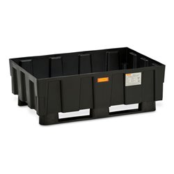 CEMO Euro-PE-Auffangwanne 250/2 mit Zulassung 2 Kufen ohne Gitterrost