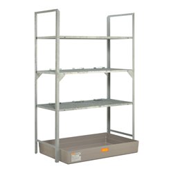 CEMO Fassregal Typ 360 + Fassauflage 6 x 60 l Fass + 150 l GFK-Auffangwanne