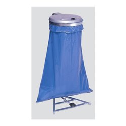 VAR Müllsackständer mit Fußpedal verzinkt KS-Deckel silber