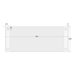Moravia Prallschutz MORION für Rundsäulen Rechteck 200 x 20 x 500 mm schwarz / gelb