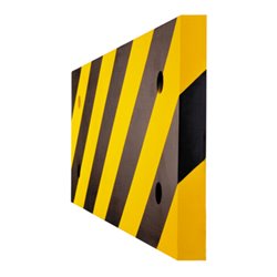 Moravia Prallschutz MORION für Ecksäulen Rechteck 200 x 20 x 500 mm schwarz / gelb