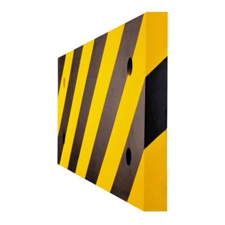 Moravia Prallschutz MORION für Ecksäulen Rechteck 200 x 20 x 500 mm schwarz / gelb