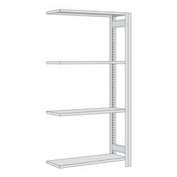 Regalwerk BERT Kleinteileregal Anbaufeld mit Gitterwannen