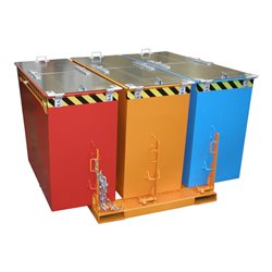 Bauer Südlohn Kippbehälter TRIO, lackiert, Gelborange