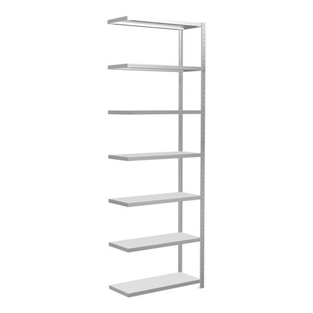 Schulte Anbauregal Steckregal MULTIplus330 3000 x 1000 x 400 mm 7 Fachböden Kreuzstrebe RAL 7035 lichtgrau