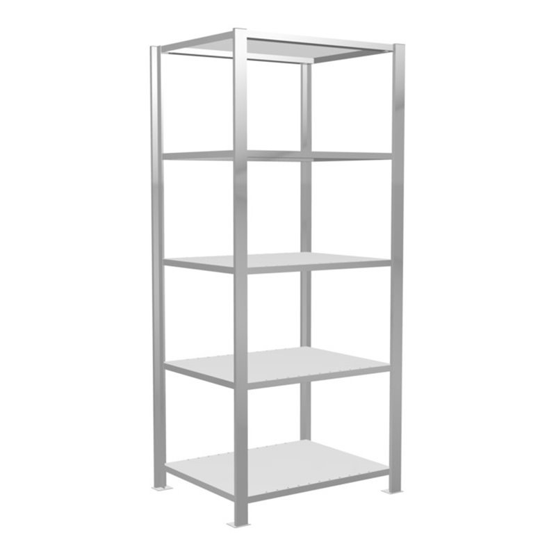 Schulte Grundregal Büro-Steckregal MULTplus150 1800 x 750 x 600 mm 5 Fachböden Längenriegel RAL 7035 lichtgrau mit Mittelanschla