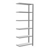 Schulte Anbauregal Büro-Steckregal MULTIplus85 2000 x 750 x 300 mm 6 Fachböden Kreuzstrebe verzinkt mit Anschlagleiste
